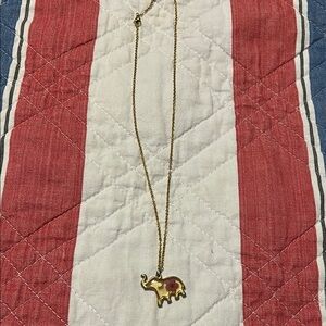 Gold Elephant Pendant Necklace
